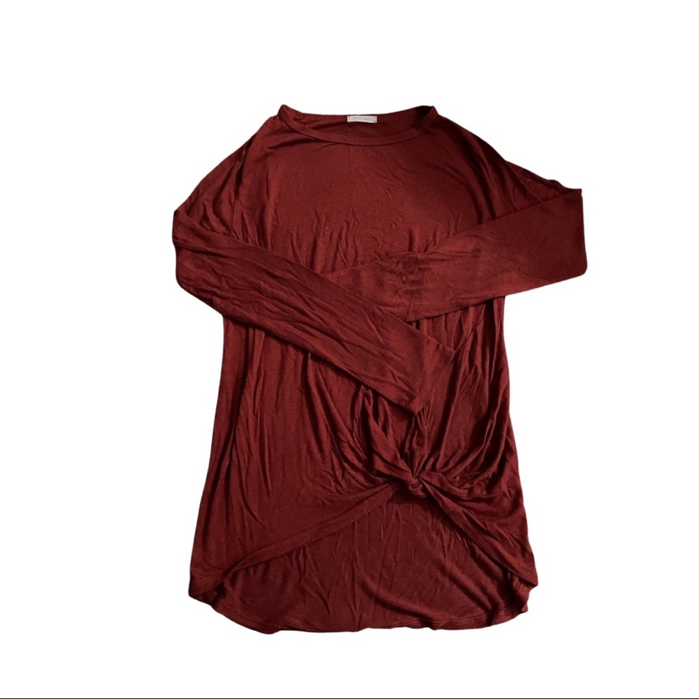 Maroon Cotton Long Sleeve